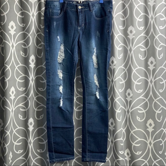 Wax Jeans distressed skinny jeans size 32 - Picture 4 of 13